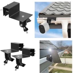 Weatherproof Gutter Mount for Arlo Pro/2/3/4/HD/Ultra/Ultra 2/Go 2/Essential/Outdoor/Eufycam E/2C/2C Pro/2 Pro/E20 E40 (Black)
