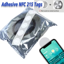 1000Pcs Adhesive NFC 215 Programmable NFC Tags Compatible With Android & IPhone 504 Bytes Memory 13.56 Mhz Sticker Smart IC Card