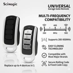 Multi-Frequency 280-868MHz Universal Garage Door Remote Control Duplicator Clone 433.92MHz 433.42MHz Gate Keyfob Transmitter