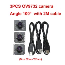 GXIVISION 3pcs IMX179/OV2710/OV2735/OV9732 100 Degree 30fps 2M Cable Camera Module Compatible For Autodarts.io,USB Free Driver