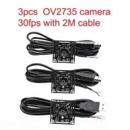 GXIVISION 3pcs IMX179/OV2710/OV2735/OV9732 100 Degree 30fps 2M Cable Camera Module Compatible For Autodarts.io,USB Free Driver