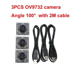 GXIVISION 3pcs IMX179/OV2710/OV2735/OV9732 100 Degree 30fps 2M Cable Camera Module Compatible For Autodarts.io,USB Free Driver