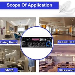 SUNBUCK AV-660BT Sound Amplifier CH 2.1 Power Amplifiers For Home Car Meeting Theater AMP Support EQ FM USB SD Card 2 Mic Input