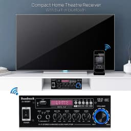 SUNBUCK AV-660BT Sound Amplifier CH 2.1 Power Amplifiers For Home Car Meeting Theater AMP Support EQ FM USB SD Card 2 Mic Input