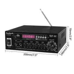SUNBUCK AV-660BT Sound Amplifier CH 2.1 Power Amplifiers For Home Car Meeting Theater AMP Support EQ FM USB SD Card 2 Mic Input