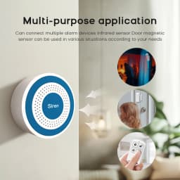 PGST WiFi Smart Life Alarm Security System Kit Tuya Alexa Home Automation Alarm Security Protection 433MHz Door Motion Detector