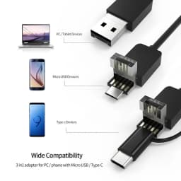 8mm Auto Focus HD1944P Endoscope for Cars Android Phone Type -c 5MP Mini Sewer Inspection Camera Endoscopy Usb Borescope 1-20m