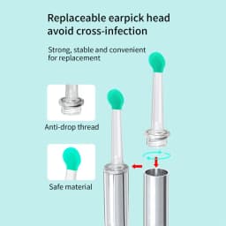 HD Ear Cleaner Otoscope with Camera Earwax Remover Tool Kit with 6 LED Lights for iPhone iPad Android Smart Phone
