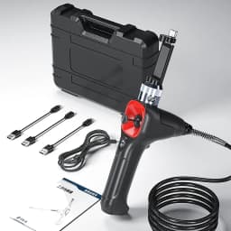 Articulating Borescope 6.2mmProbe 4 Ways Endoscope Inspection Camera with 6 LED for Snake Tube