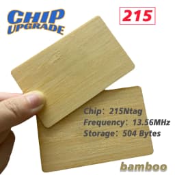 1Pc Wooden Card NFC 13.56MHZ RFID Tag 504Bytes 215Ntag Chip Membership Contactless Business Gift Social Recognition Lasercard