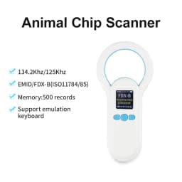 Handheld 134.2KHz 125kHz Animal RFID Reader Pet Cat Dog Microchip Scanner FDX-B Glass Chip USB/Bluetooth Tag Reader