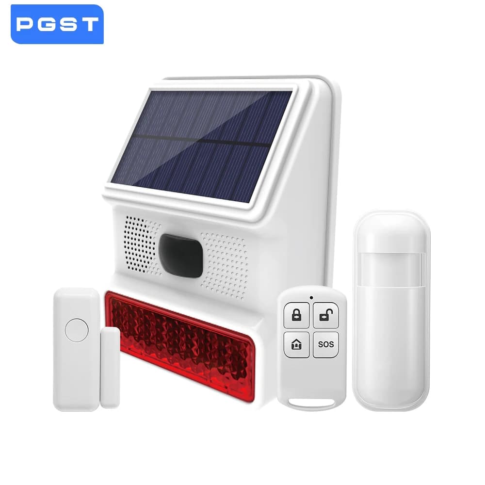 Powered Strobe Sound Flash Waterproof Wireless Outdoor Solar Siren Alarm Siren for 433MHz Wifi GSM Alarm System