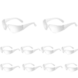 Clear Safety Glasses Anti-Fog Protective Eyewear For Men Women Scratch Impact Resistant Eye Black Protection For Work Lab(10pcs)