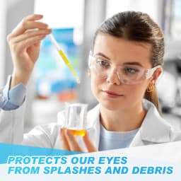 Clear Safety Glasses Anti-Fog Protective Eyewear For Men Women Scratch Impact Resistant Eye Black Protection For Work Lab(10pcs)