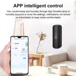 Tuya Zigbee/ WiFi Smart Temperature Humidity Sensor Indoor Hygrometer APP Remote Control Works With Alexa Google Home Smart Home