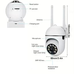 A7 3mp Wifi Bewakingscamera Automatische Menselijke Tracking 4x Digitale Zoom Waterdichte H.264 Audio Beveiliging Tracking Nacht