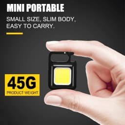 800LM LED Small Rechargeable COB Keychain Flashlights Portable Emergency Lamps Strong Magnetic Repair Work Outdoor Camping Light