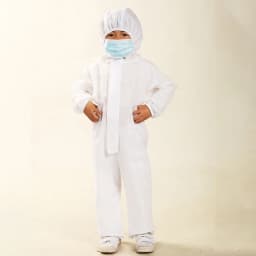 Protective Kids Breathable Dustproof Coveralls Isolation Suit Hooded Children Disposable Full Body Gown Antifouling Play Costume
