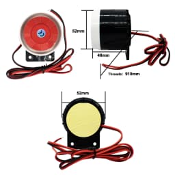 DC 12V Mini Alarm Siren Audio Alarm Anti-theft Buzzer High-decibel Security Piezo Buzzer Alarm Horn