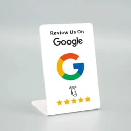 German French Arabic Italian Spanish Portuguese Hebrew Writing Google Reviews NFC Stand Tap URL Social Business Review Cards