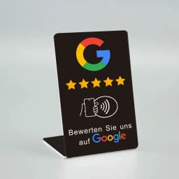 German French Arabic Italian Spanish Portuguese Hebrew Writing Google Reviews NFC Stand Tap URL Social Business Review Cards