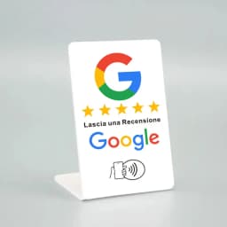German French Arabic Italian Spanish Portuguese Hebrew Writing Google Reviews NFC Stand Tap URL Social Business Review Cards