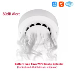 Tuya WiFi/Zigbee Smoke Detector Photoelectric Sensor Fire Alarm Home Kitchen Security System Work With Smart Life APP