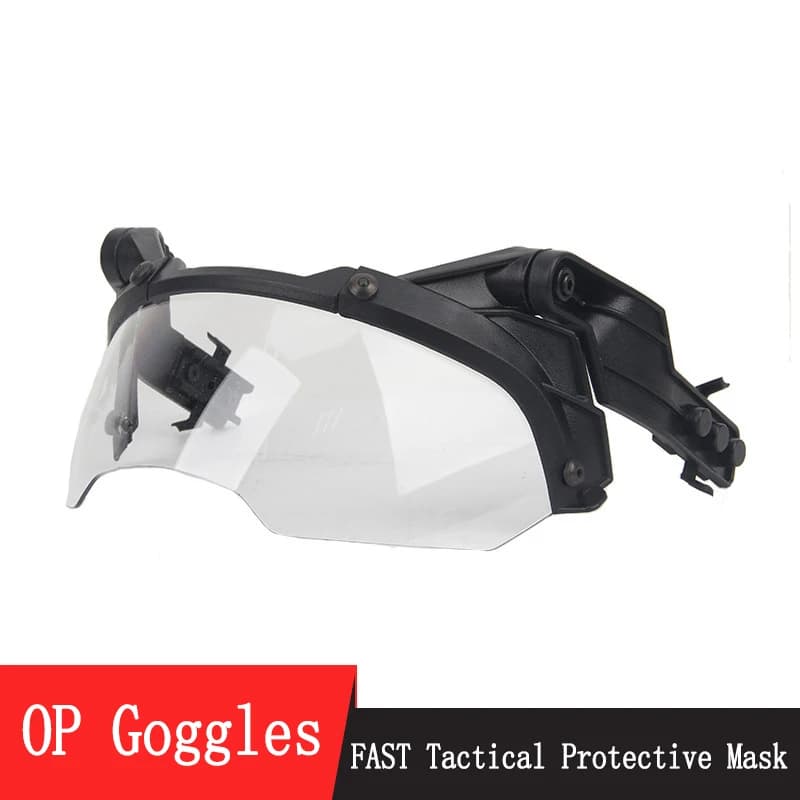 FAST Guide Tactical Helmet Goggles 90 Degree Detachable FAST AF Helmet Guide Anti Fog and Anti Riot OP CS Protective Goggles