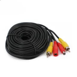 5 10 20 Meters DC Power RCA AV Video 12V Extension Cable for Car Truck Bus Parking Home Security Surveillance CCTV Camera