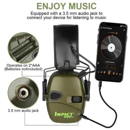 Electronic Damper Sports Shooting Earmuff Sports Shooting Impact Outdoor Anti-Noise Headset for Howard Leight Impact Sports