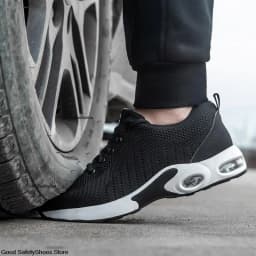 Steel Toe Safety Shoes Men Women Security Protection Work Shoes Lightweight Safety Boots Air Cushion Indestructible Shoes