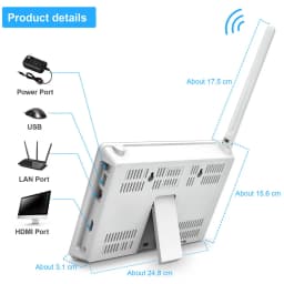 8CH 5MP Wifi NVR with 12 Inch Monitor H.265 Onvif XMeye Network Video Recorder For Wireless Security System Face Detection 24/7