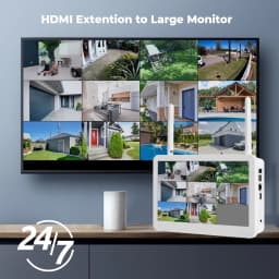 8CH 5MP Wifi NVR with 12 Inch Monitor H.265 Onvif XMeye Network Video Recorder For Wireless Security System Face Detection 24/7