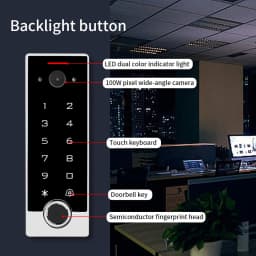 Video Intercom WiFi Fingerprint Access Control Keyboard Door Opener and No Monitor Intercom Support Tuya App Control System