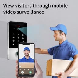 Video Intercom WiFi Fingerprint Access Control Keyboard Door Opener and No Monitor Intercom Support Tuya App Control System