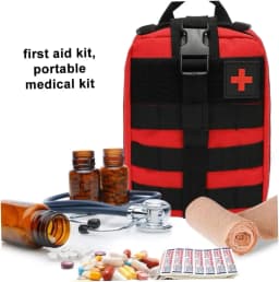 1pc EMT Pouch, Rip Away Molle Medical Pouches Tear-Away First Aid Kit Emergency Survival Bag for Travel Outdoor Hiking