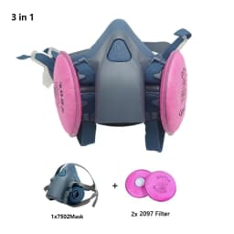 7502 Half Mask Dust Gas Mask 7502 Respirator Chemical Paint Spray Pesticide Filter Widely Use Protection