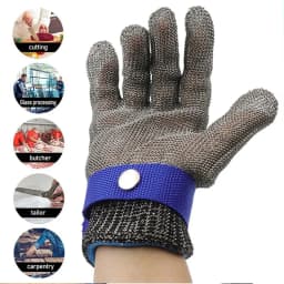 Stainless Steel Gloves Anticut Safety Cut Resistant Hand Protective Metal Glove Meat Mesh For Butcher Wire Knife Proof Cut Glove