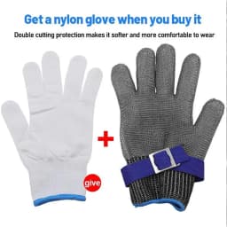 Stainless Steel Gloves Anticut Safety Cut Resistant Hand Protective Metal Glove Meat Mesh For Butcher Wire Knife Proof Cut Glove