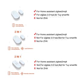 2 In 1 Zigbee Door Window Sensor With Lux Light/Vibration Sensor Home Security Alarm Door Detector Support Home Assistant Z2M