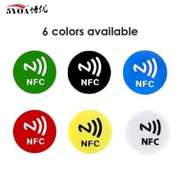 5YOA 6pcs NFC Ntag213 Ntag215 Ntag216 TAG Sticker 213 13.56MHz Universal Label RFID Token Patrol Ultralight