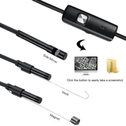 7.0/5.5 MM IP67 Waterproof Endoscope Camera 6 LEDs Adjustable USB Android Flexible Inspection Borescope Cameras for Phone