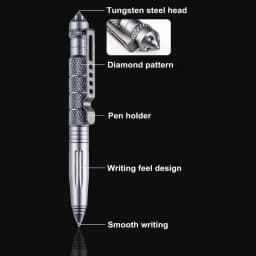 BOOIU Tactical Pen Multifunction Aluminum Alloy Self Defence Tactical Pen Outdoor Security Survival Tools Glass Breaker Pen