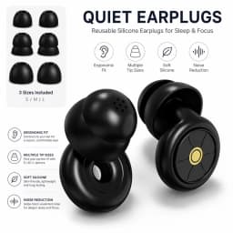 Ear Plugs for Sleeping Noise Cancelling,Reusable Silicone Earplugs Hearing Protection for Concert, Motorcycle,Sleep,and Snoring