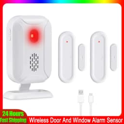 Elecpow Wireless Door And Window Alarm Sensor Door Open Chime 36 Ringtones Shop Store Welcome Chime LED Flashing Light