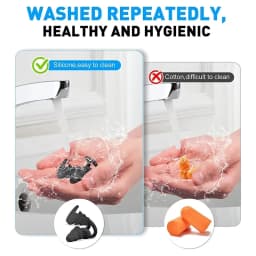 3 Layer Ear Plugs For Sleep Silicone Noise Cancelling Hearing Protection, Soft Reusable Ear Plugs for SleepSwim
