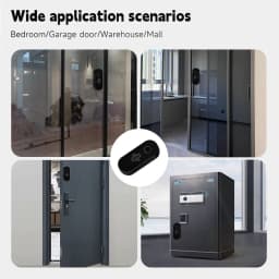 Tuya WiFi Vibration Sensor White Black Door Window Glass Broken Detector Home Security Anti-theft Smart Life APP Real-Time Alert