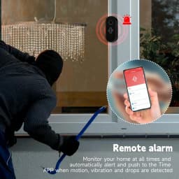 Tuya WiFi Vibration Sensor White Black Door Window Glass Broken Detector Home Security Anti-theft Smart Life APP Real-Time Alert