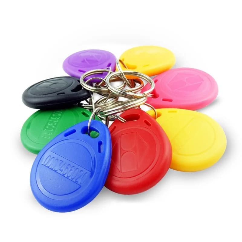10-20pcs EM4100 125KHz Read-Only RFID ID Keyfob RFID Tag Tags With Key Ring Card Sticker Keyfob Token Ring Proximity Chip TK4100
