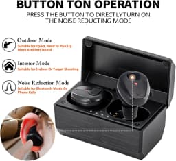 2024 YHKEMA Tactical EB10 Bluetooth Earplugs Noise Canceling Shooting Earplug Sound Pickup Headphone Noise Cancelling Headset